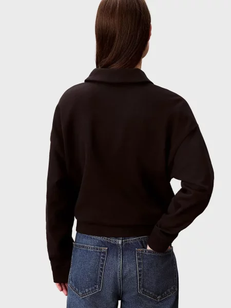 Махрова спортивна кофта Calvin Klein Jeans чорна