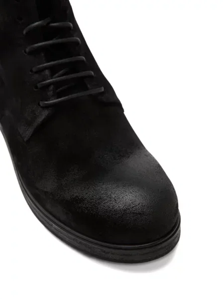 Botine Marsell cu șireturi din piele de căprioară negru