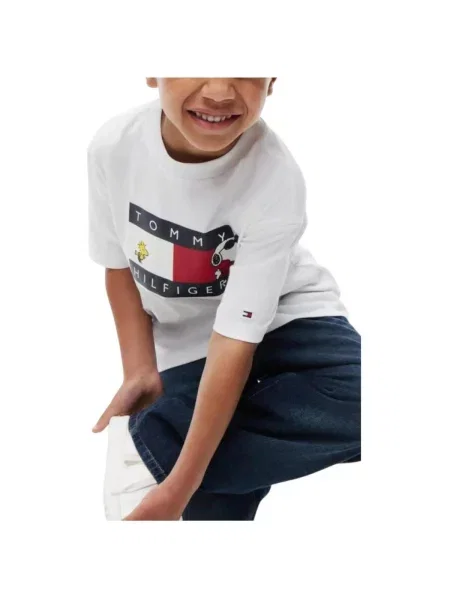 Tricou copii Tommy Hilfiger alb