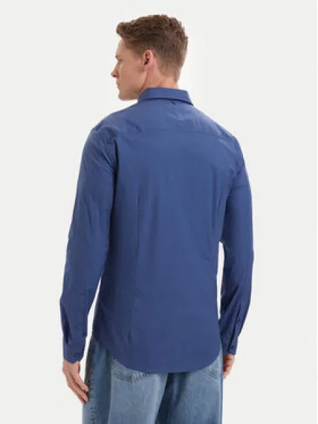 Tommy Jeans Košeľa tmavomodrá modrá
