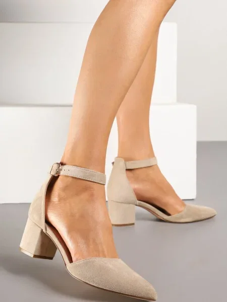 Pantofi cu Nurilora închis bej