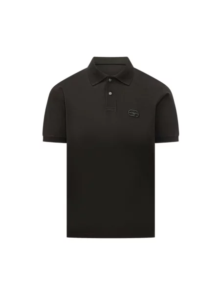 Koszulka polo Emporio Armani z logo czarna