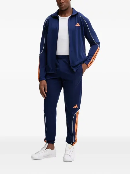 Pantaloni Adidas cu dungi alergare negru