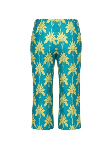 Pantaloni Odeeh cu model floral cu imagine albastru