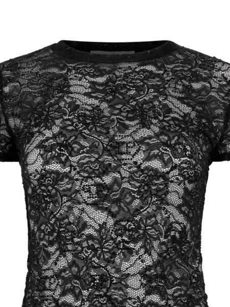 Tricou Philipp Plein din dantelă negru