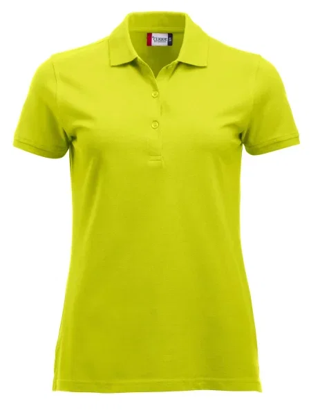 Clique Classic Marion S/S polo nowy krój – visibility green zielona