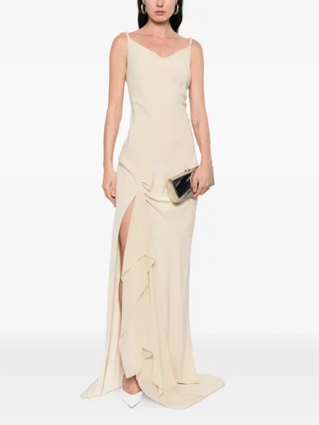 Rochie maxi De Santis fără mâneci de costum