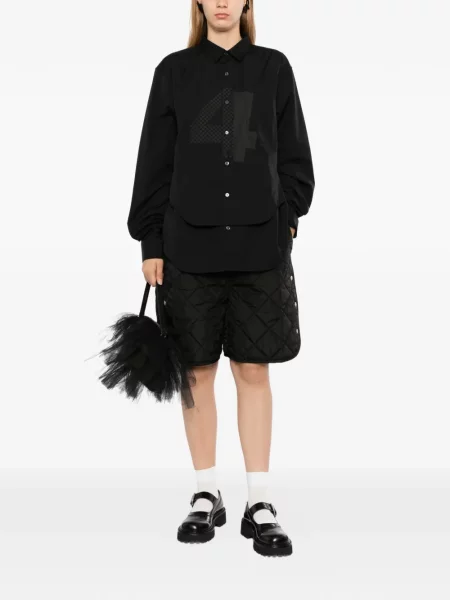 Скейт & стрийт риза Dover Street Market с принт черно