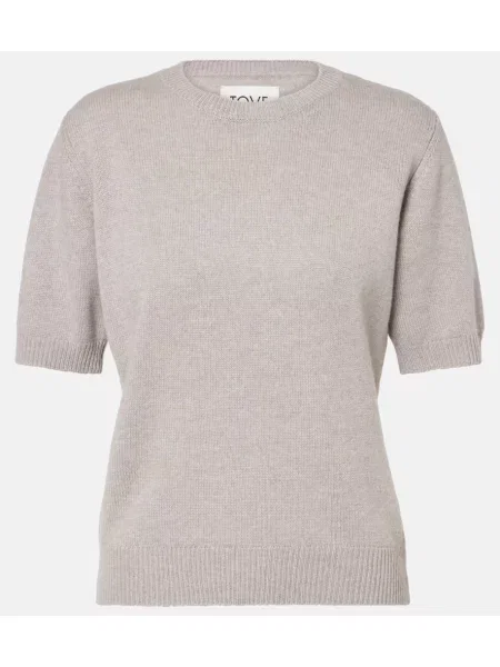 Tricou Tove din cașmir gri