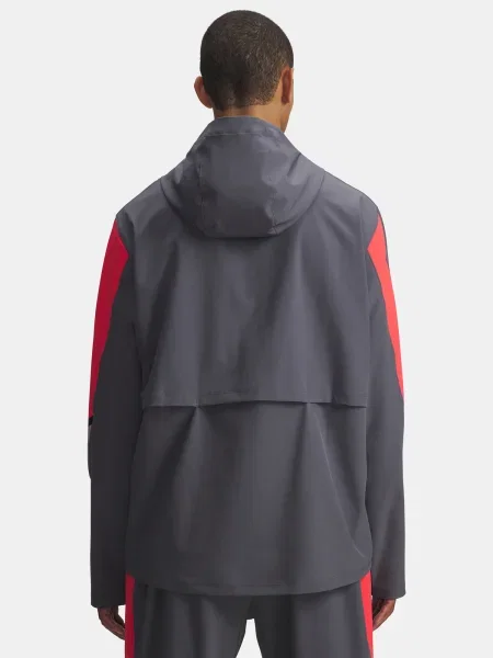 Bunda Under Armour s kapucňou sivá