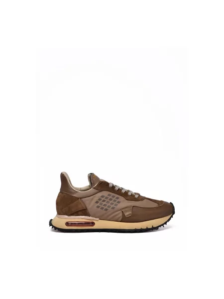 Sneakersy Be Positive skórzane brązowe