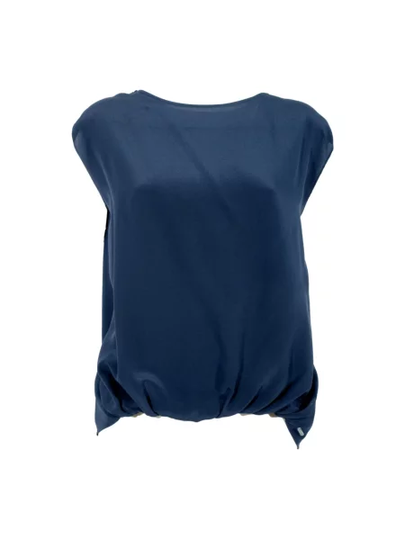 Bluzka Woolrich z dżerseju niebieska