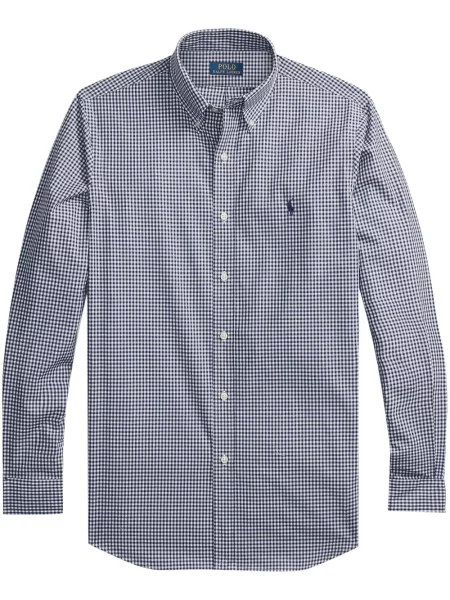Φλοράλ παντελόνι Polo Ralph Lauren με κέντημα με λαιμόκοψη v μπλε