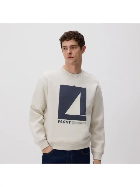 Reserved Mintás melegítőfelső krémszínű