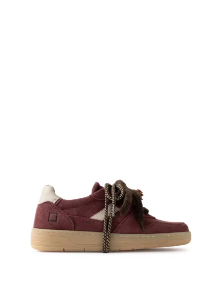 Sneakersy D.a.t.e. zamszowe czerwone