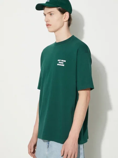 Tričko Drôle de Monsieur Le T-Shirt Slogan s potiskem zelená