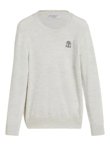 Sweter dziecięcy Brunello Cucinelli biały