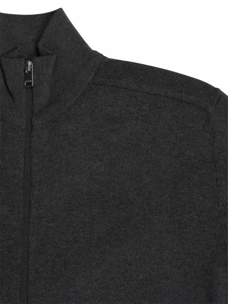 Kurtka z dzianiny z bawełny pima model ‘Berg’ Selected Homme szara