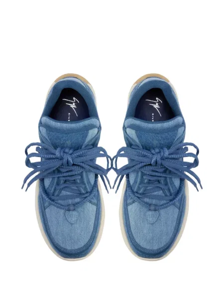 Fűzős csipkés sneaker Giuseppe Zanotti kék