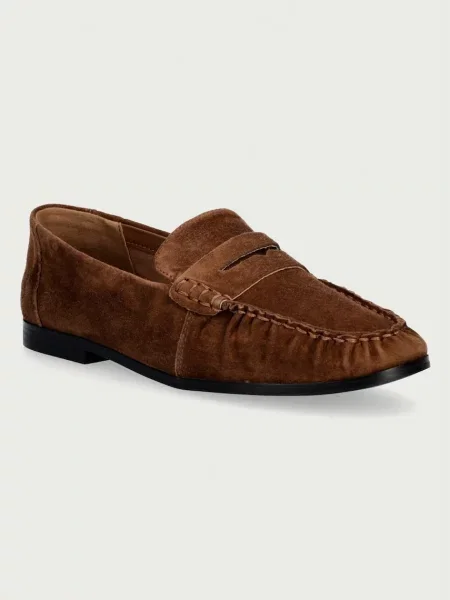 Aldo loafers slip-on pentru femei din piele întoarsă VEVIANE maro