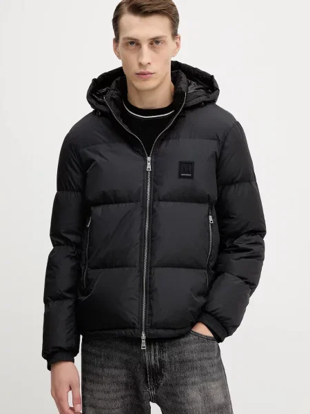 Armani Exchange geacă de puf negru