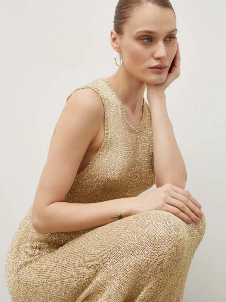 Сукня Herskind maxi облягаюча жовтий