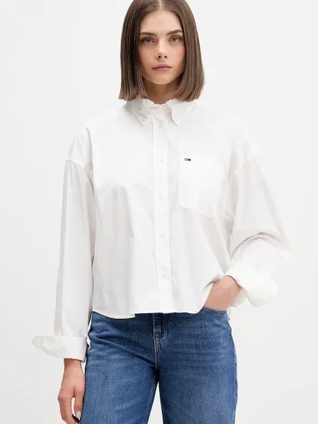 Tommy Jeans cămașă pentru femei din bej