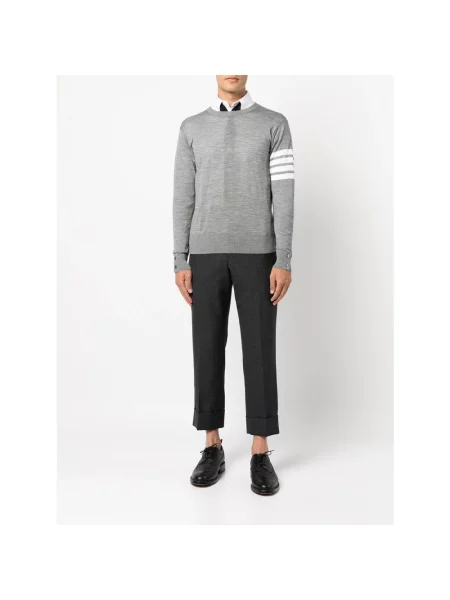 Dzianinowy sweter Thom Browne szary