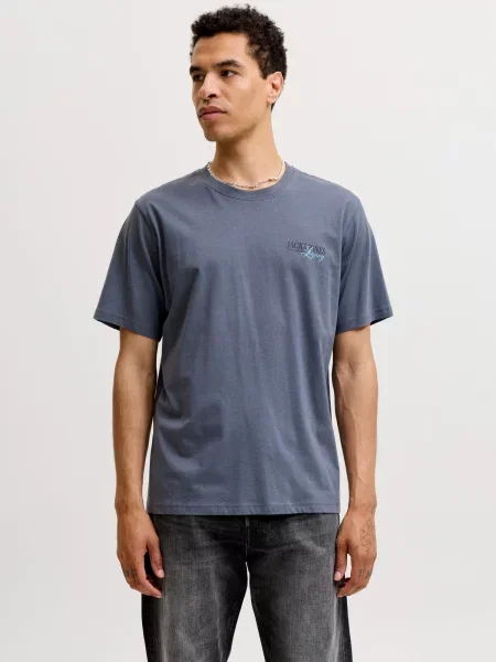 JACK & JONES Tricou JJJADE albastru deschis / metalic / închis gri