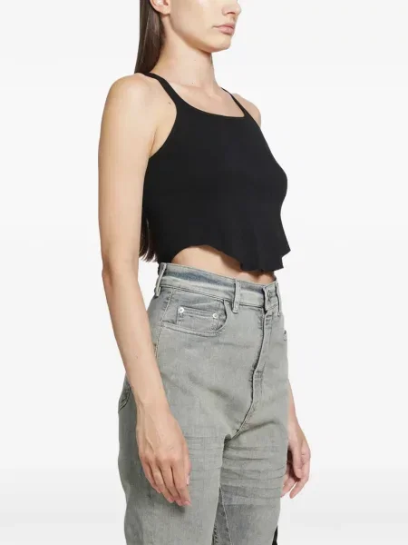 Decupat top Rick Owens Drkshdw asimetric negru