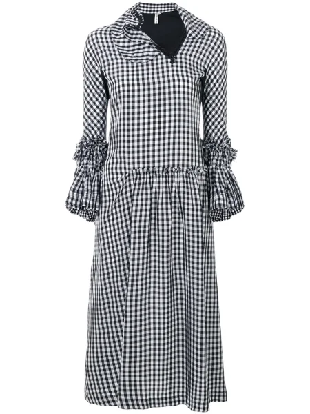 Oblekové šaty Comme Des Garçons Pre-owned s volány černé