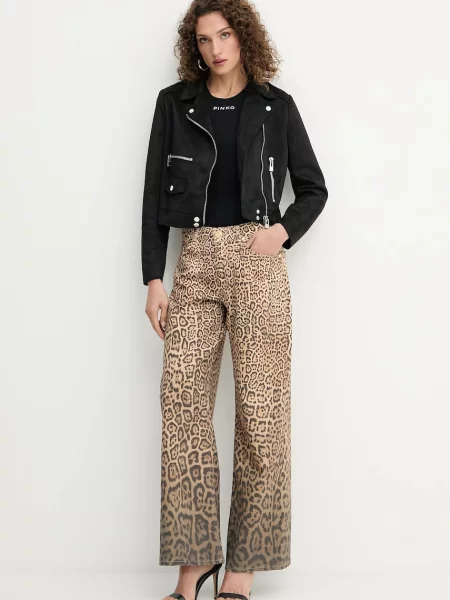 Marciano Guess jeansy EDDA medium waist brązowe