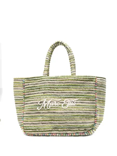 Geantă shopper Marc Ellis cu dungi verde