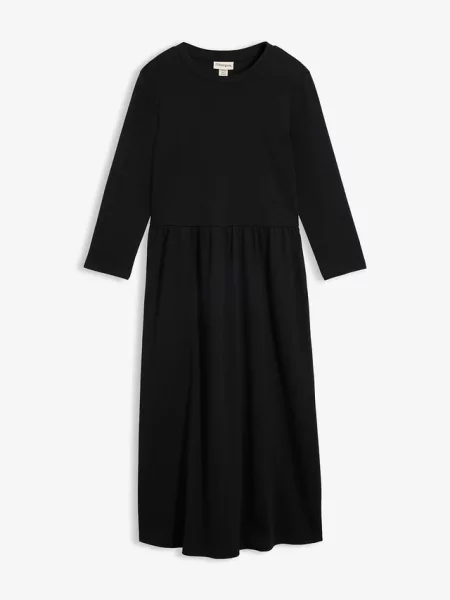 Sukienka T-shirtowa z czystej bawełny organicznej czarna