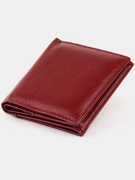 Кожаный кошелек St Leather Accessories бордовый