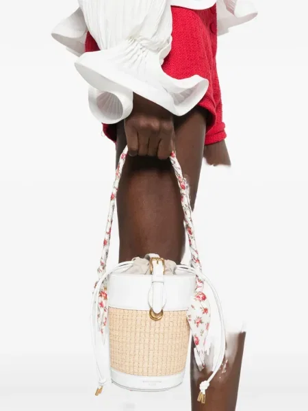 Φλοράλ τσαντα bucket Dolce & Gabbana με σχέδιο λευκό