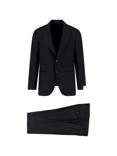 Costum Caruso de costum cu un singur rând de nasturi negru