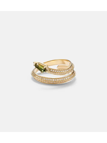 Inel Stone And Strand cu strasuri verde