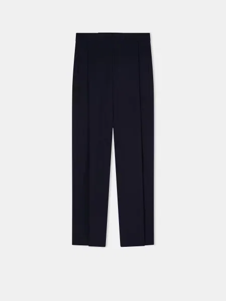 Шерстяные повседневные брюки Emporio Armani синие