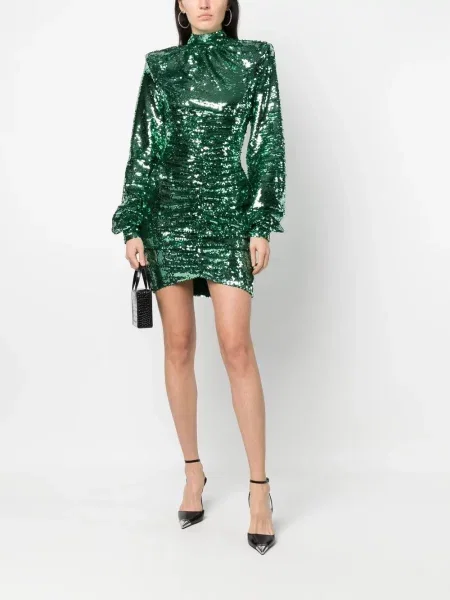 Rochie Philipp Plein cu paiete de costum verde