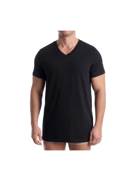 Koszulka Calvin Klein z dekoltem w serek czarna
