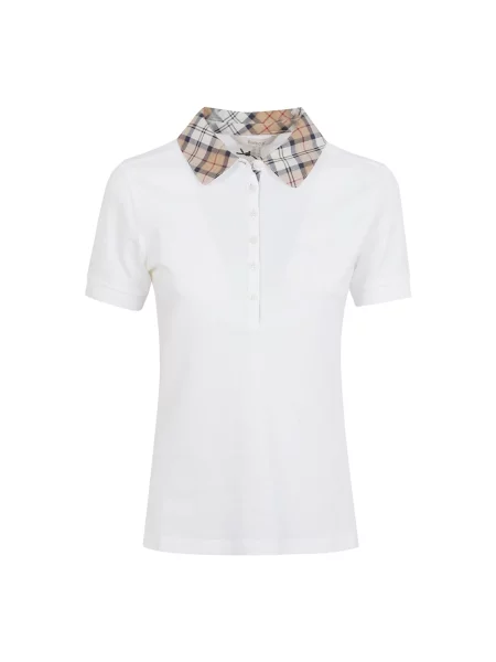 Polo Barbour z krótkim rękawem białe