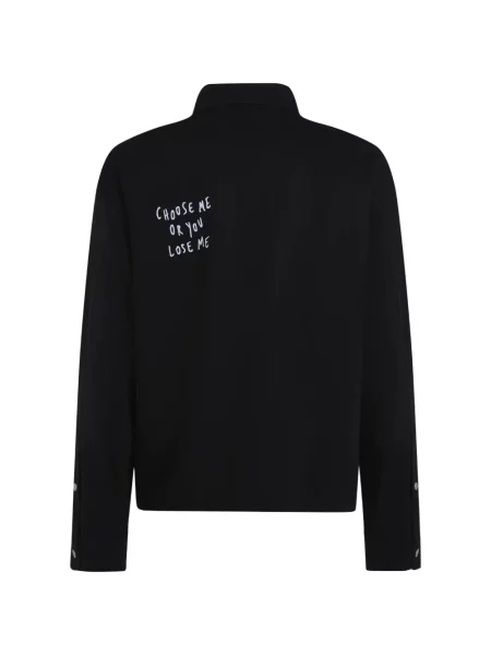 Τζιν πουκάμισο Karl Lagerfeld Jeans με αυτόγραφο μαύρο