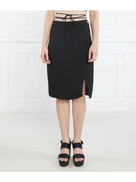 CALVIN KLEIN JEANS Szoknya TIE DETAIL fekete