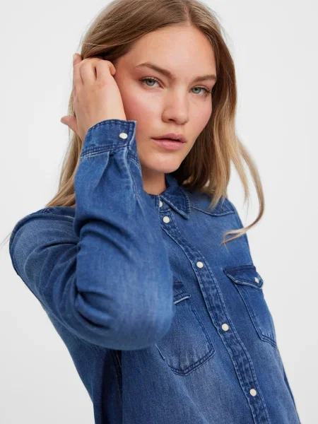 VERO MODA Palaidinė Maria tamsiai džinso mėlyna