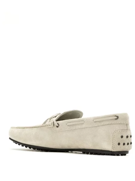 Pantofi loafer Tod's din piele de căprioară gri
