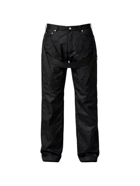 Pantaloni Rick Owens cu bretele negru