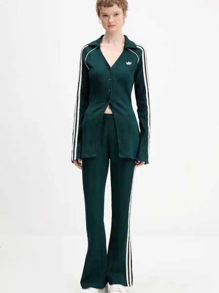 Спортивні штани adidas Originals Waffle з аплікацією зелений