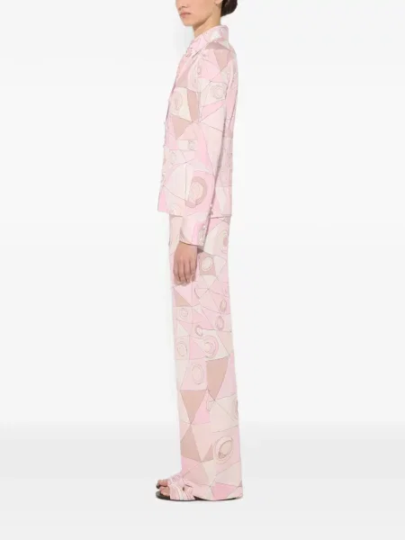 Pantaloni Pucci cu imagine din jerseu roz
