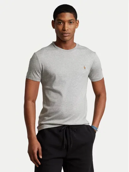 Koszulka polo Polo Ralph Lauren z logo szara